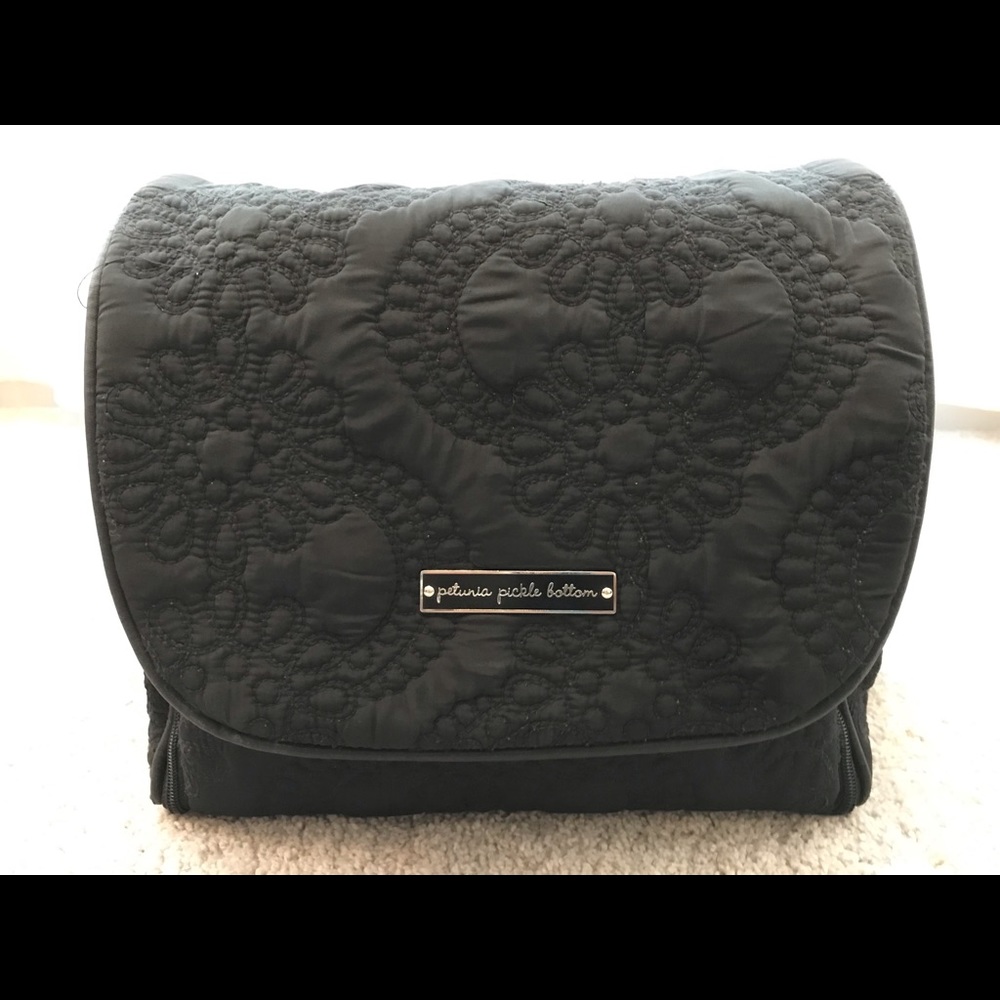 Petunia Pickle Bottom Black Diaper Bag Backpack